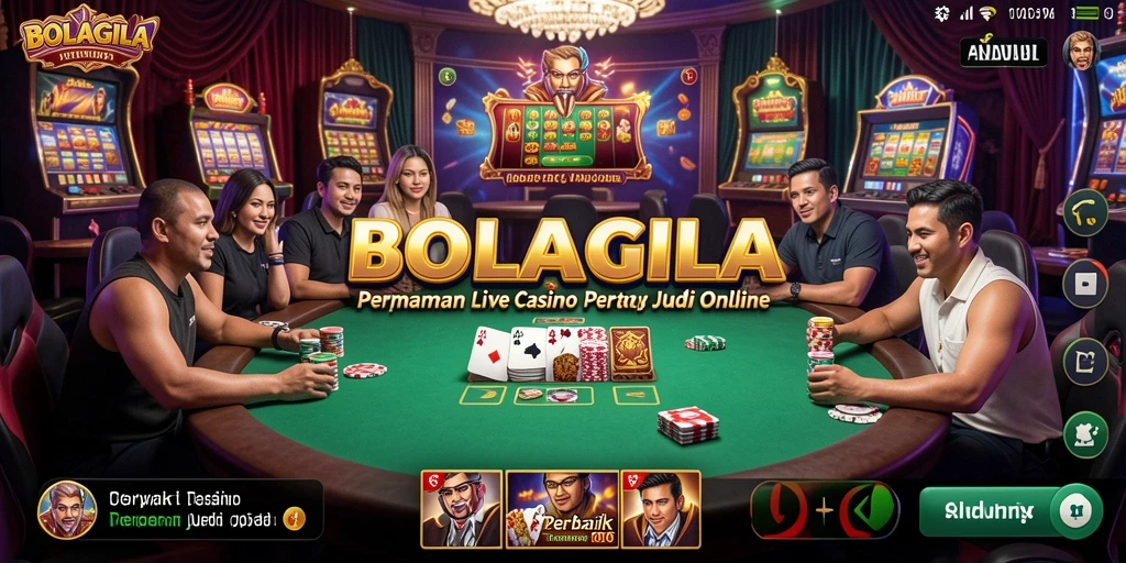 Tampilan screenshot BOLAGILA yang menampilkan gameplay Live Casino yang seru.