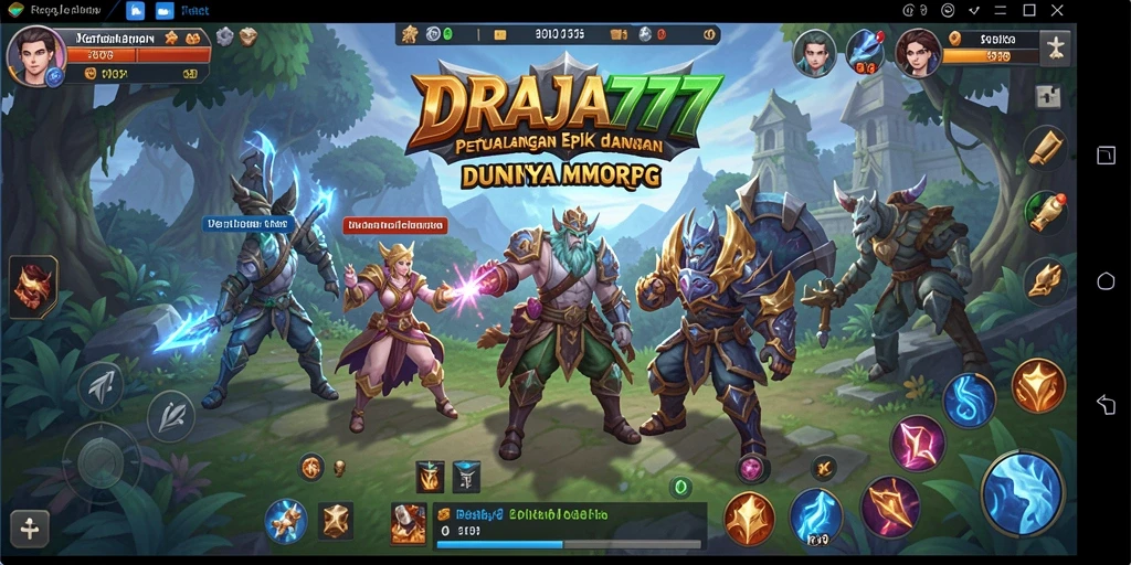 Tangkapan layar gameplay DRAJA777 menampilkan aksi pertempuran yang mendebarkan.
