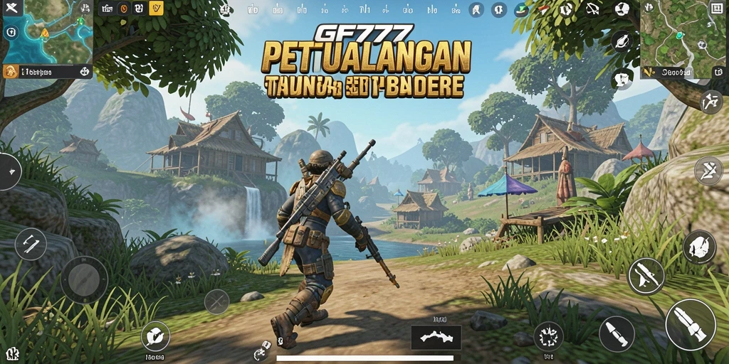 Screenshot gameplay GF777 menampilkan dunia terbuka yang luas dan interaktif.