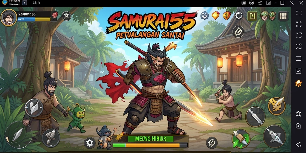 Tangkapan layar permainan SAMURAI555 dengan gameplay yang penuh aksi.